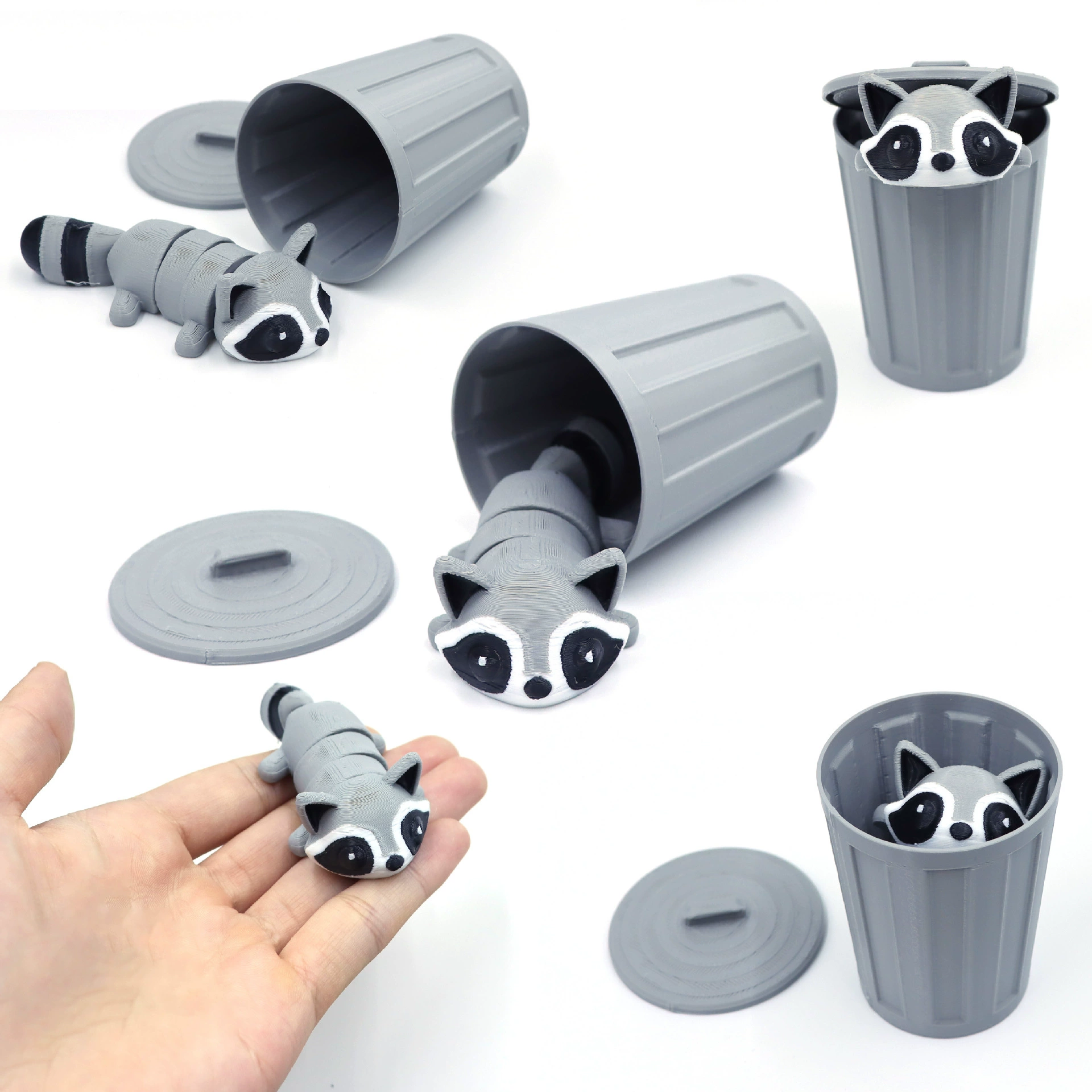 Трансграничный взрыв Mischievous 3D Printed Raccoon Актуальная игрушка Енот