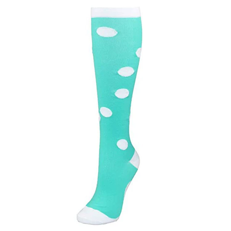 Compression Running Socks, Unisex Jacquard Knee-High Socks, Multiple Patterns, S/M & L/XL