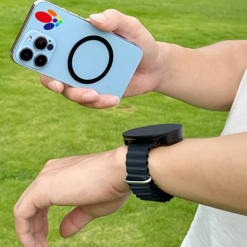 磁吸手腕支架引磁环手表带直播户外走播随身携带拍照手机支架防抖