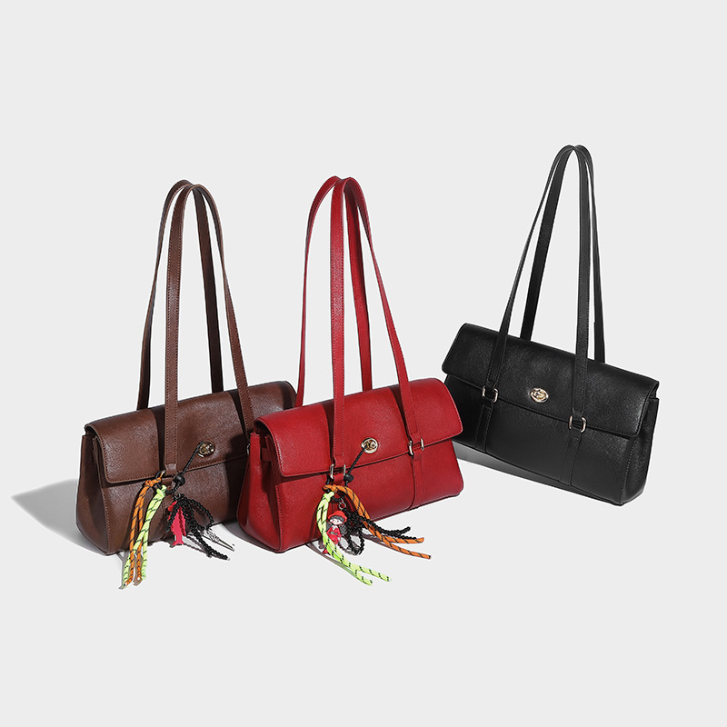 Grote capaciteit enkele schouder oksel met high-end gevoel, kralenhanger voor woon-werkverkeer, modieuze en veelzijdige handheld_voghion.com