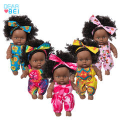 8-inch girl doll safe thermoplastic costume fashion doll African black skin girl doll gift figure