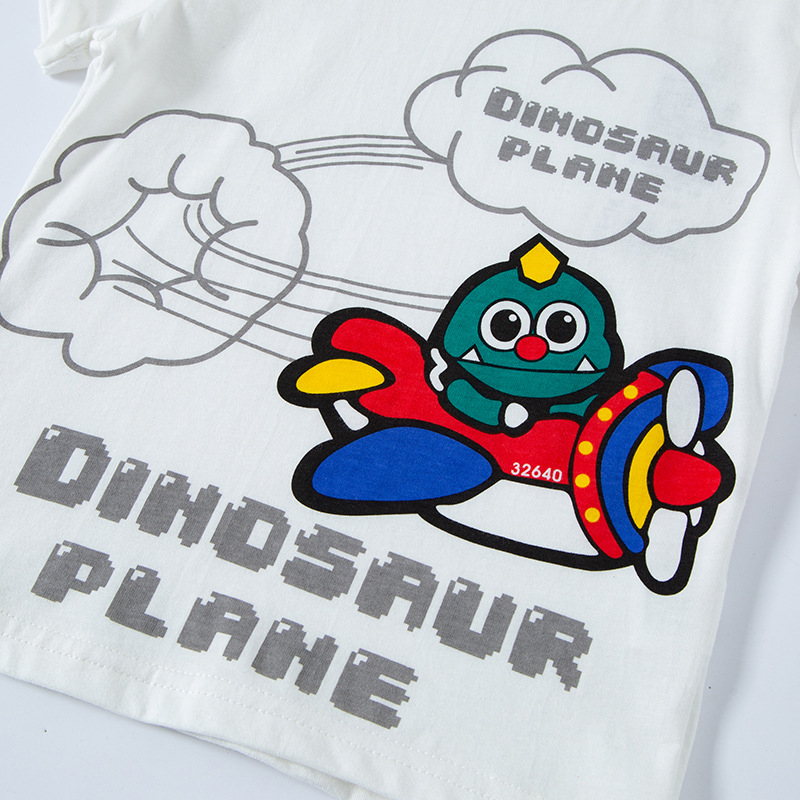 2024 nueva ropa para niños al por mayor verano estilo coreano Camiseta de manga corta para niños camisa de dibujos animados para niños suéter de moda