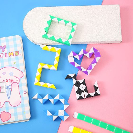 Children's Intelligence Toys 24-Segment Magic Ruler Variables Folding Puzzle small size 24-Segment Variables Magic Ruler Children's Gift
