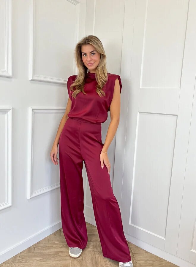 Summer Backless Evening Dress Jumpsuit For Women Solid Color Casual Straight Leg Trousers Long Pants_ecoleips.com
