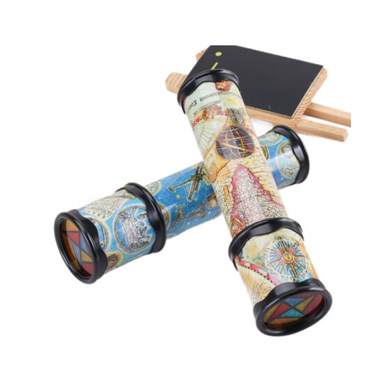 Large rotating map kaleidoscope Magic Magic variety landscape flower tube paper children's science and education educational toys