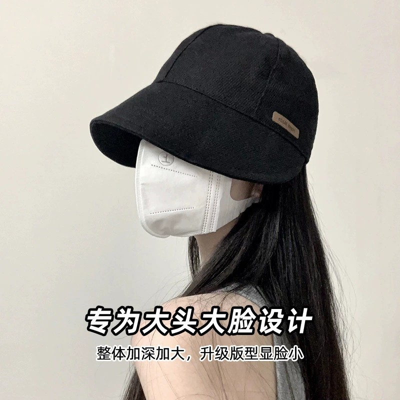 顔を覆う女性用の春夏の日焼け止め帽子、大きな頭囲の帽子、日焼け止めとUV保護、顔を大きく見せる、小さな日よけ、つばの広いひさし付きキャップ|undefined