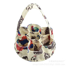 鸡蛋收纳袋7袋鸡母鸡鸭鹅蛋家用家庭主妇农场花园帆布鸡蛋收纳袋