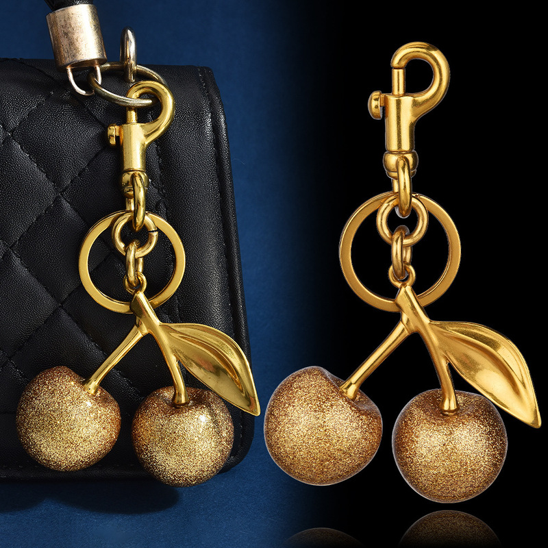 Factory Direct Sales of Popular Fruit-Shaped Keychains, 3D Cherry Design, Cute Handbag Pendants Wholesale Factory Direct Sales of Popular Fruit-Shaped Keychains, 3D Cherry Design, Cute Handbag Pendants Wholesale