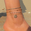 Ankle bracelet, chain, fashionable advanced set, European style, light luxury style, high-quality style, wholesale