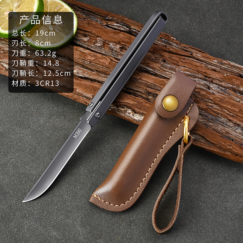 Cuchillo de acero de Damasco cuchillo de fruta portátil cuchillo de fruta portátil cuchillo afilado al aire libre de alta dureza Yangjiang