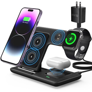 New foldable three-in-one wireless charger 20W wireless fast charge while supporting mobile phone watch headset
