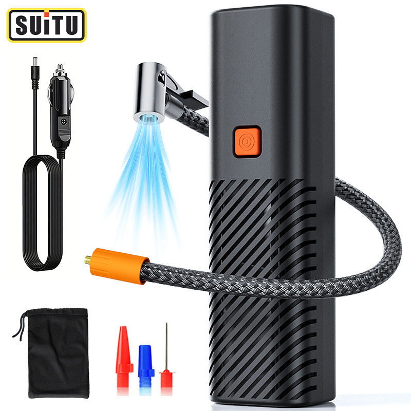 Car Air Pump 12V Car Cigarette Lighter Power Supply Mechanical Watch Tire Air Pump Portable Electric Inflator