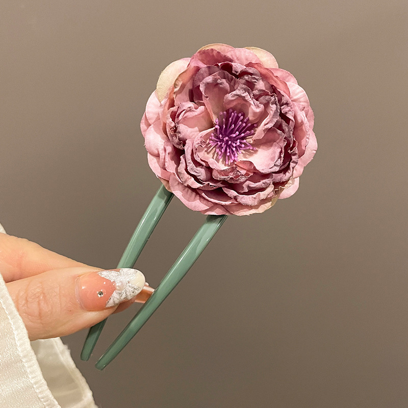 Flores en forma de U pinzas de cabello para mujeres 2024 nuevo pinzas de cabello pinzas