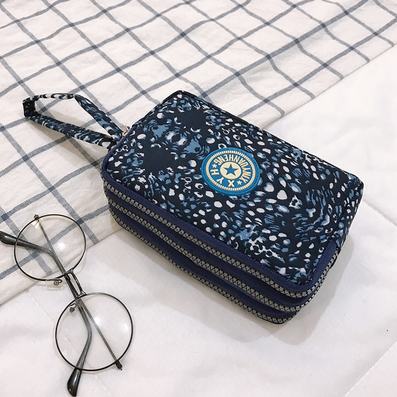 파란색과 흰색 인쇄