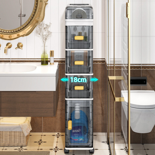 Cross-border gap storage cabinet household bathroom waterproof narrow groove cabinet kitchen cabinet shelf drawer type storage cabinet organization cabinet