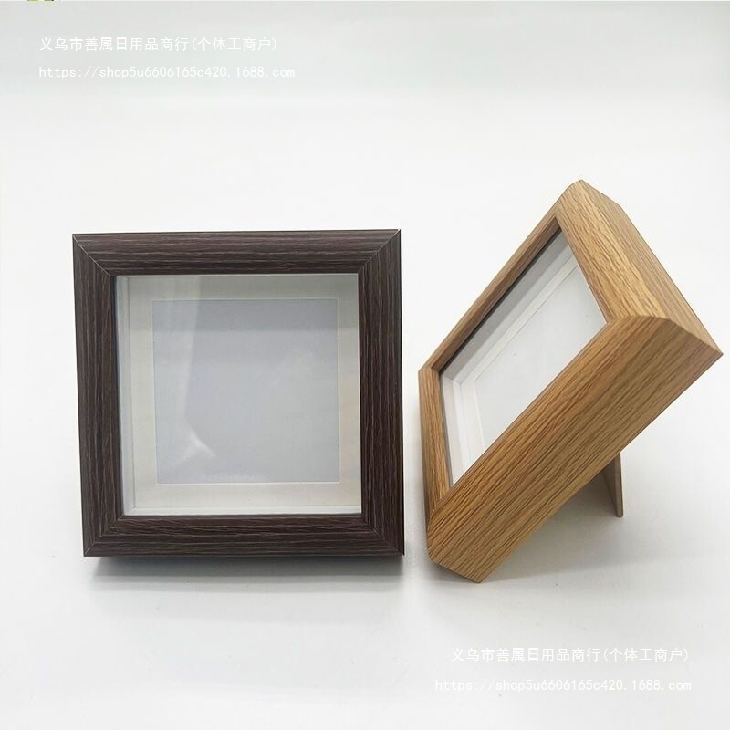 Three-dimensional decorative picture frame photo desktop ornaments calligraphy and painting creative hollow table frame wooden photo frame student hollow