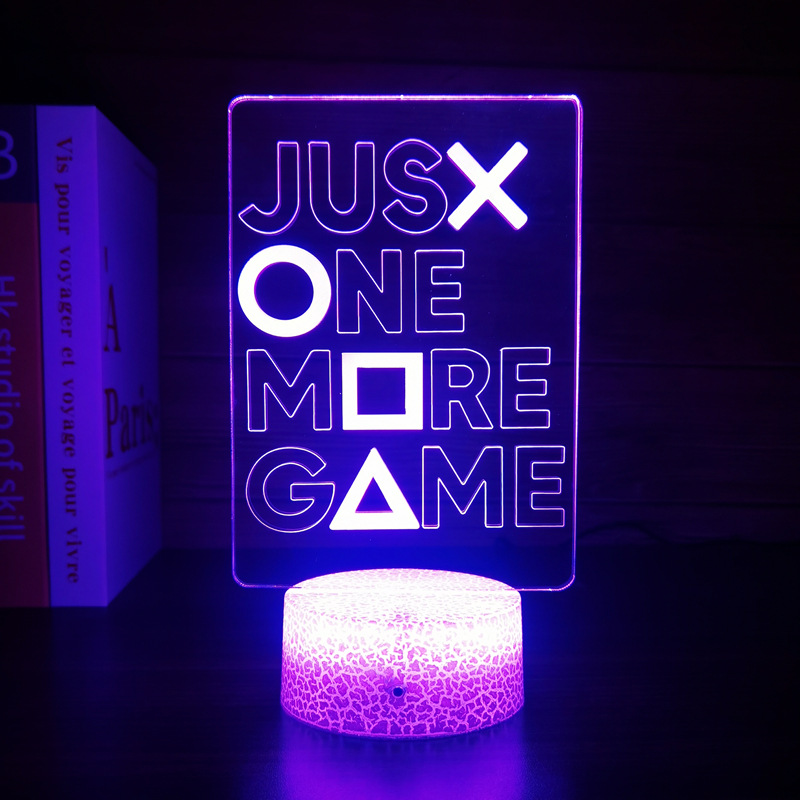 Lámpara 3D decorativa estilo gaming con diseño de mando