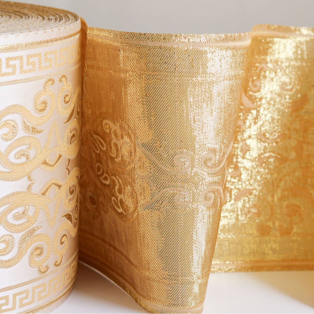 18cm de ancho cinta satén bolsa mongol hanfu corredor mesa cama decoración ensanchado cortina costura encaje
