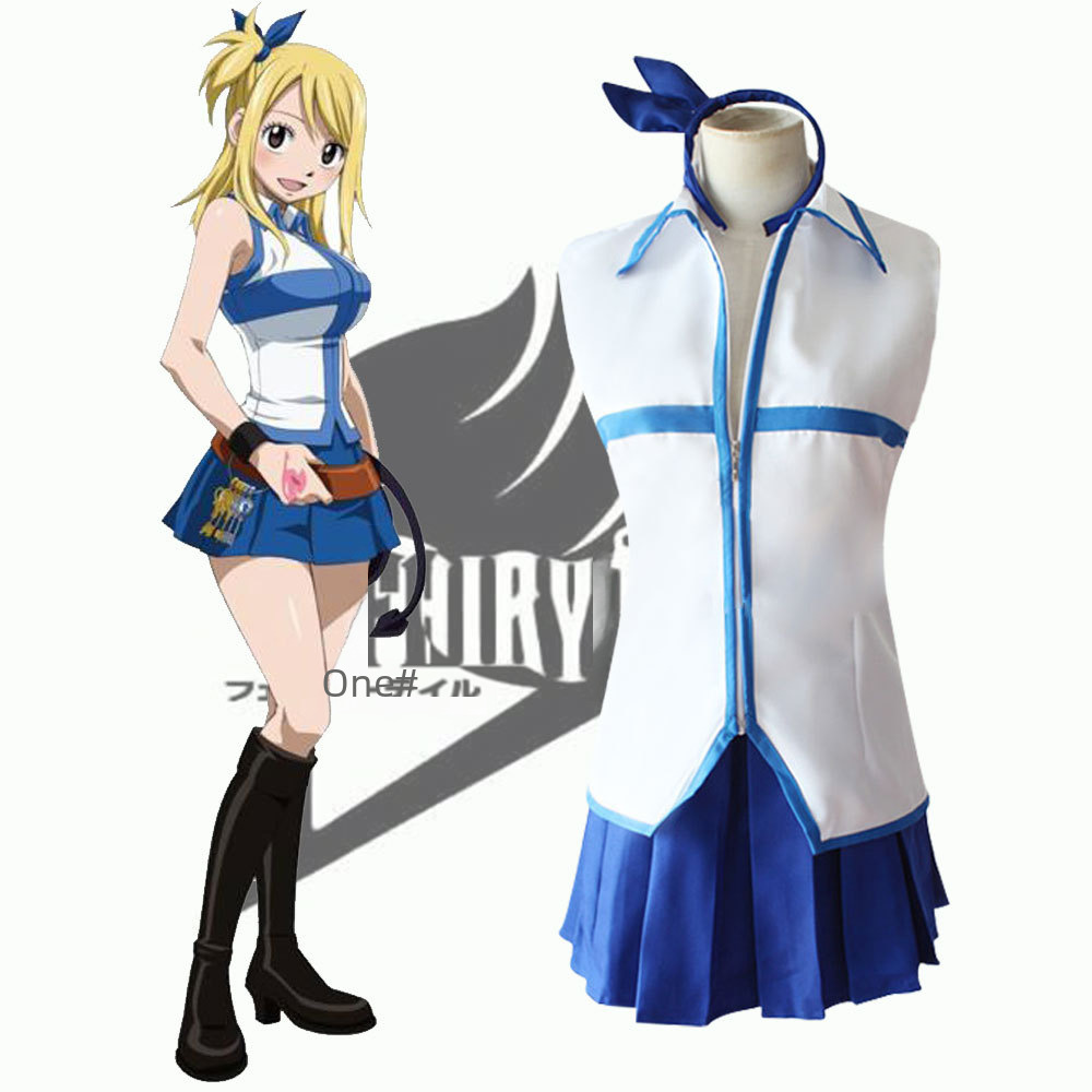 鑫博緣妖精的尾巴 露西cos Lucy cosplay服裝cosplay動漫服裝熱銷