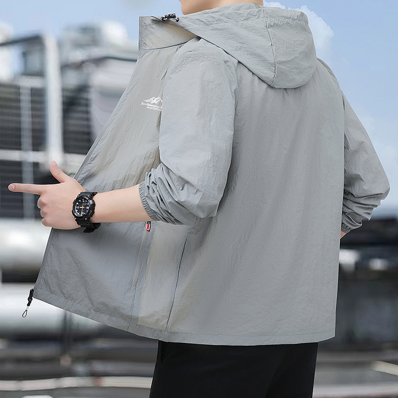 Ropa de protección solar de seda de hielo al aire libre en verano ropa de protección solar masculina en verano ropa de pesca ligera, transpirable, seca y relajada de gran tamaño image 3