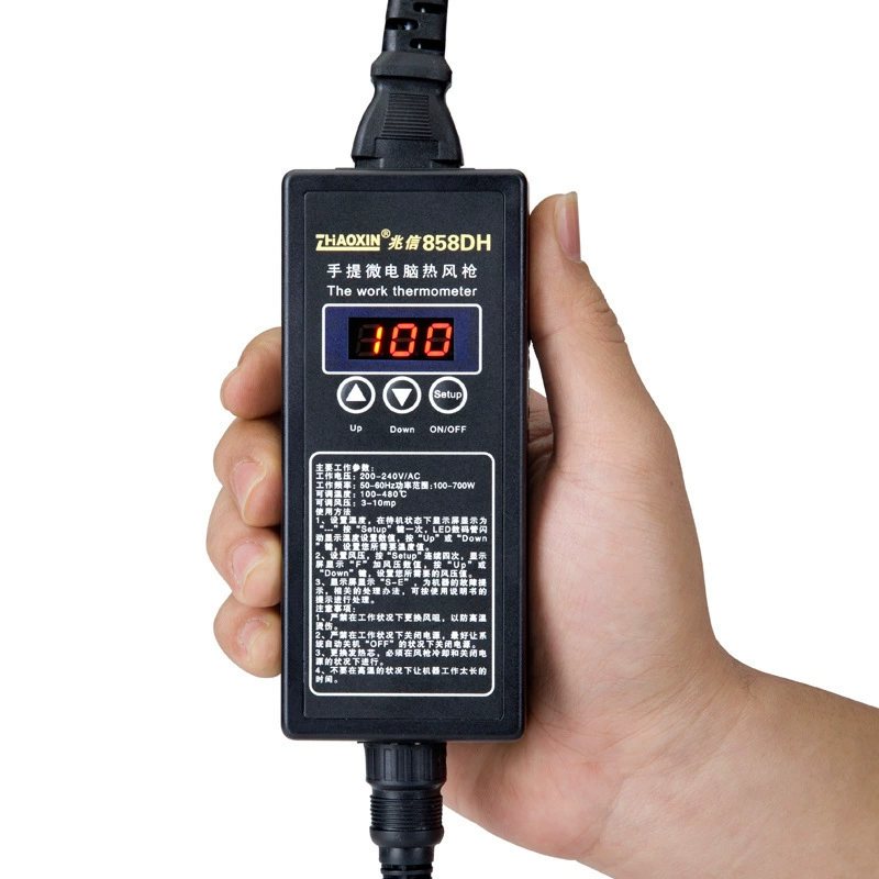 Mega ZHAOXIN 858DH Портативный горячий воздух цифровой дисплей Регулируемый Портативный горячий воздух тепловой сварки