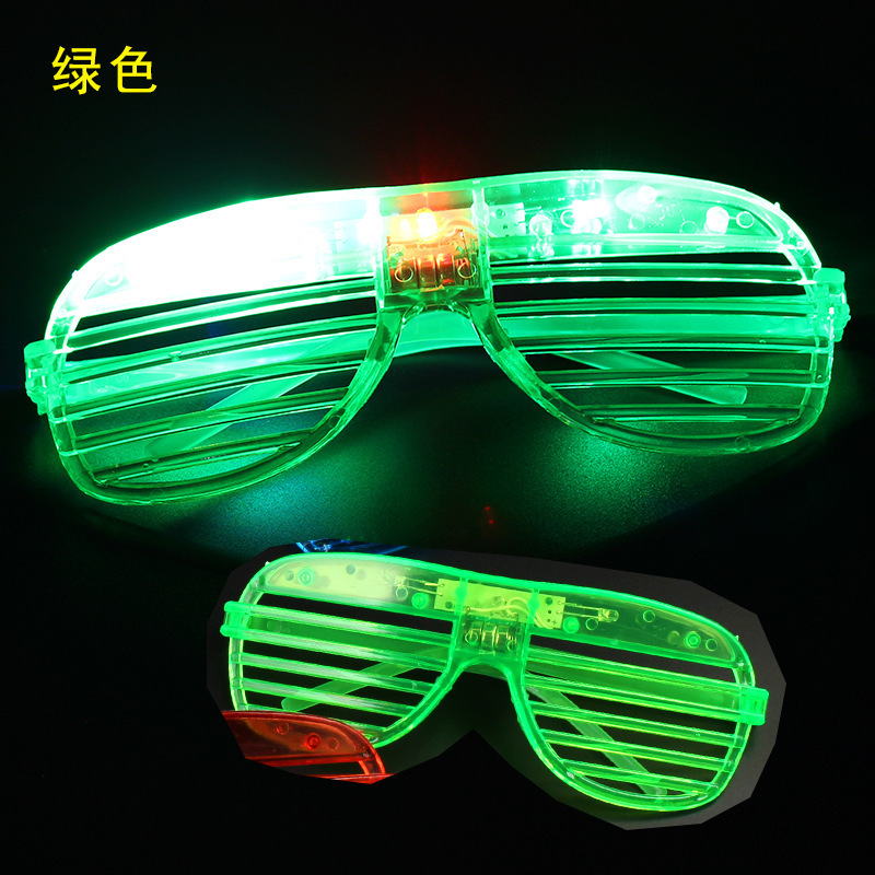 Transfronterizo Amazon LED intermitentes persianas gafas luminosas Bar KTV evento fiesta concierto animando accesorios
