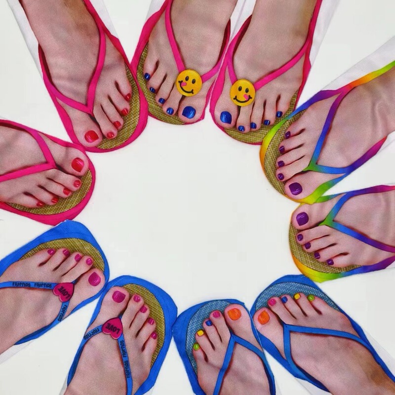 Personalized Flip-Flop 3D Digital Print Socks, Fun and Funny Summer Couple Creative Socks, Wholesale Trendy Sweat-Absorbing Socks