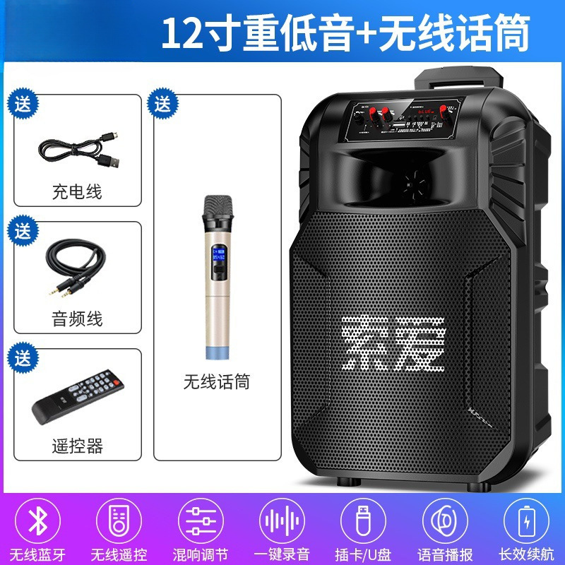 厳選-ソアエアオーディオF21スクエアダンス用モバイルローラー付きポータブルBluetoothスピーカー、高出力、家庭用カラオケ|undefined