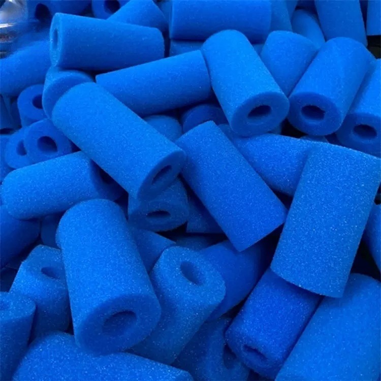 Producción de tubería de esponja de filtración de piscina tubería cilíndrica concéntrica esponja de filtración de aire esponja de limpieza esponja de absorción de agua