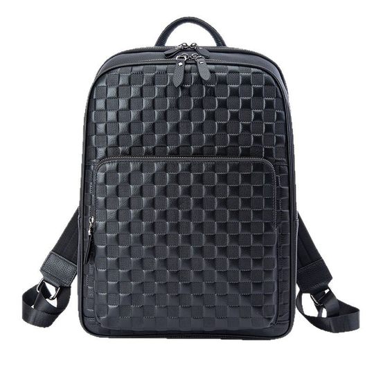 Top Layer Cowhide Men's Backpack Genuine Leather Backpack 15.6 Inch Large Capacity Computer Bag Business Cowhide Backpack