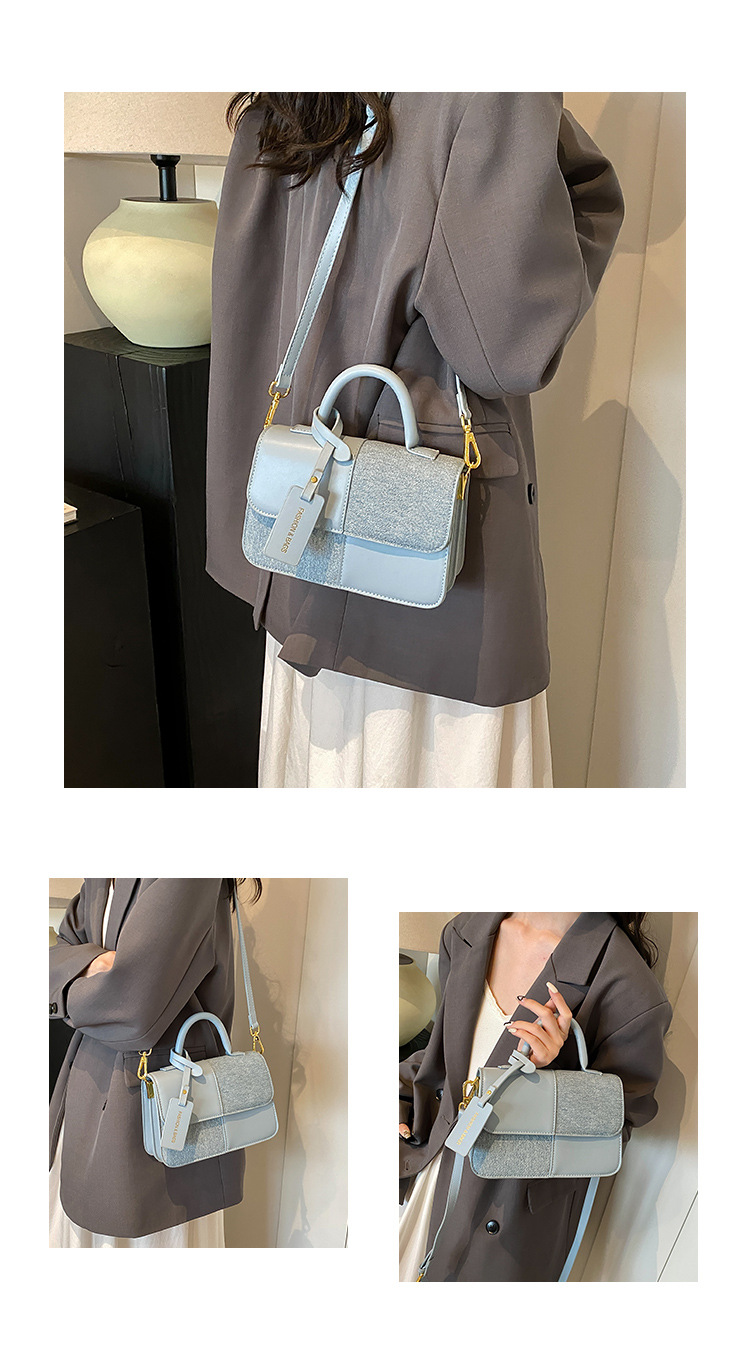 Maillard Splicing Handbag for Women 2024 New Style, with Unique Texture and a Stylish Crossbody Bag Design_voghion.com