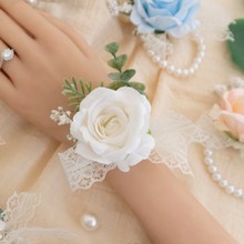 跨境货源亚马逊速卖通春夏新款婚礼手腕花新娘毕业舞会女士腕花