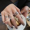 Tide, summer trend adjustable retro ring hip-hop style, Japanese and Korean