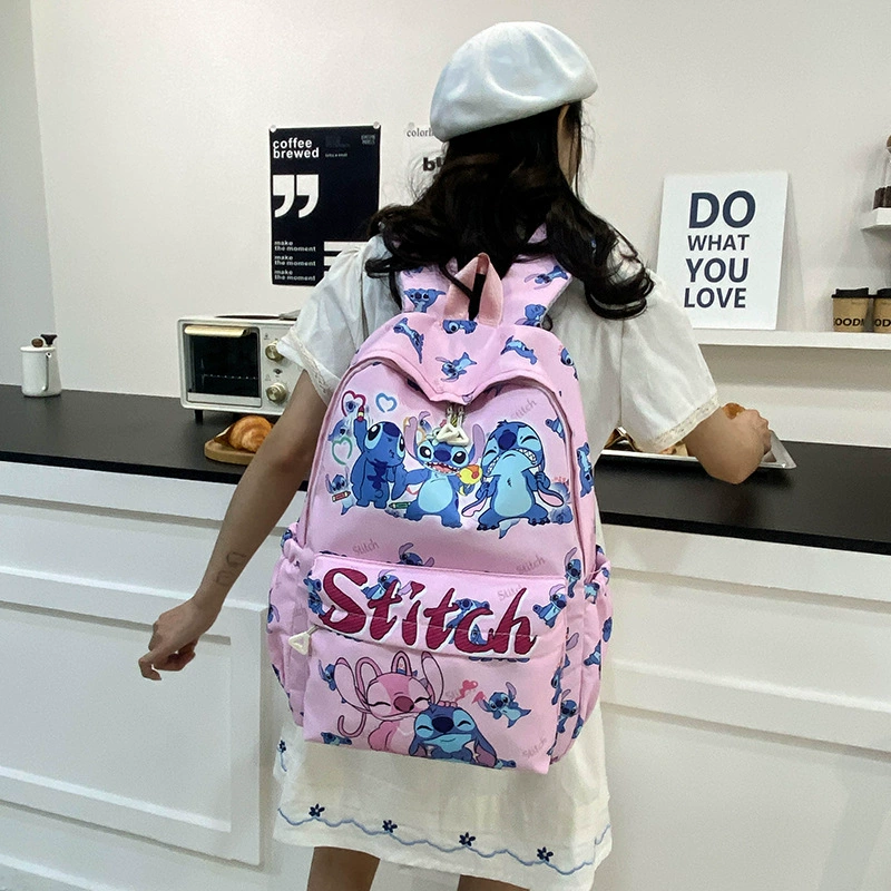 Новая студенческая сумка большой вместимости от Стича — милый, стильный, литературный и модный детский рюкзак с мультяшной анимацией.