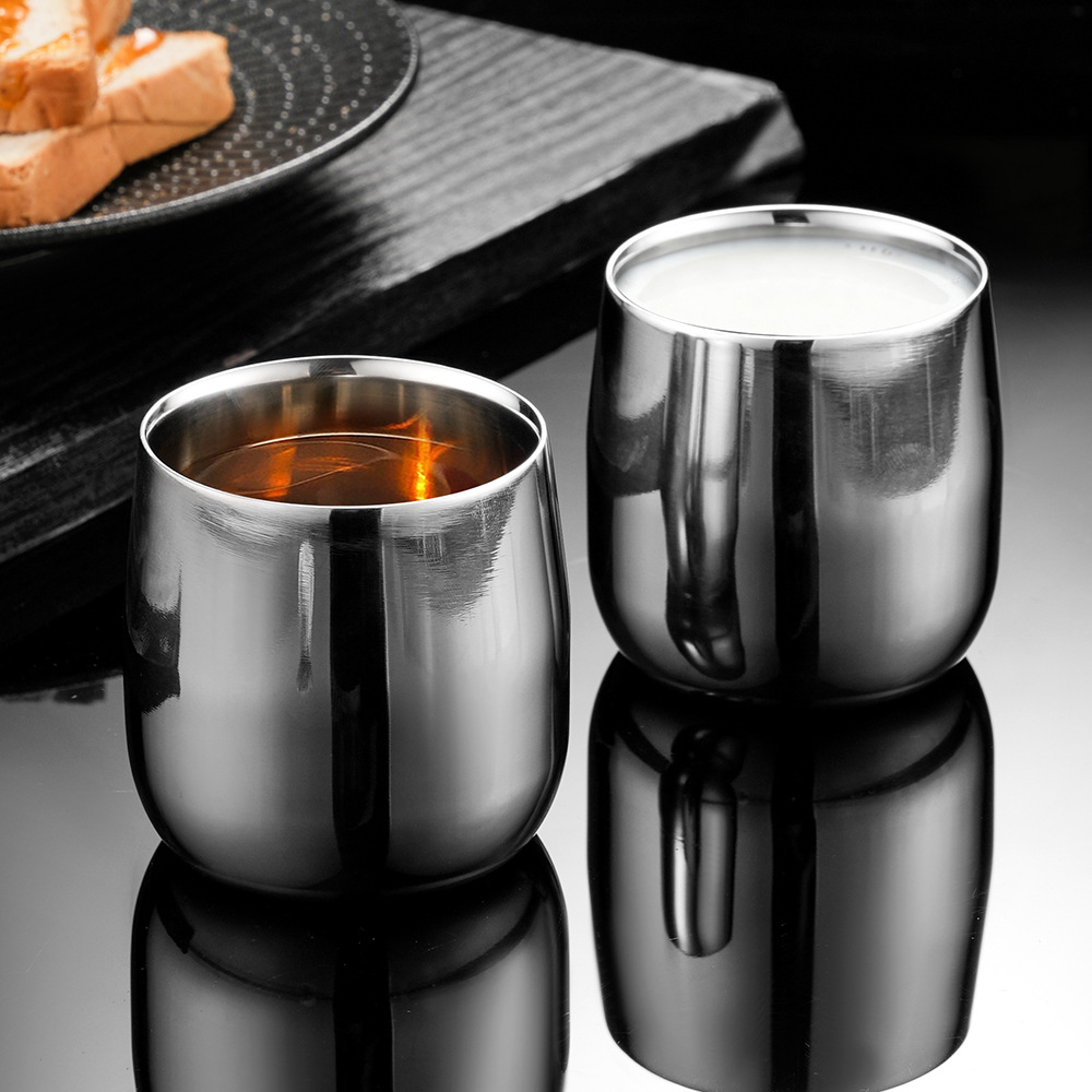316L Stainless Steel Double-Layered Master Cup, Anti-Scalding, Household Insulated Tea and Coffee Cup, Kidsren's Small Cup, Wine Cup
