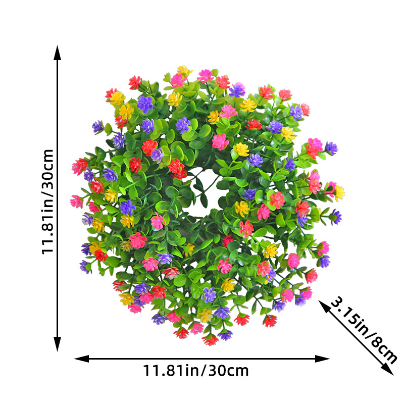 Hong Kong amor transfronterizo nueva primavera Garland primavera flor artificial decoración de vacaciones Garland adornos de jardín puerta anillo puerta colgante