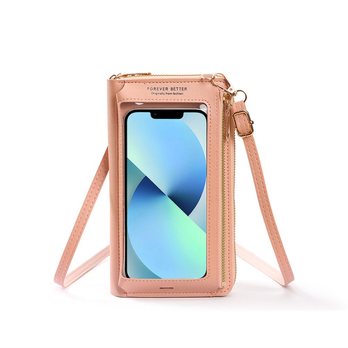  Touch Screen Mobile Phone Bag Women's Diagonal Anti-Theft Multifunctional Shoulder Transparent Mini Small Bag Wallet Mobile Phone Bag