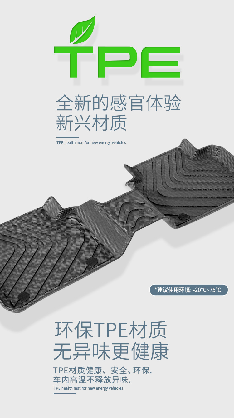 Suitable for 23 Honda Accord Car Floor Mats, Fully Environmentally Friendly Floor Mats, Special Tpe Floor Mats, Trunk Mats