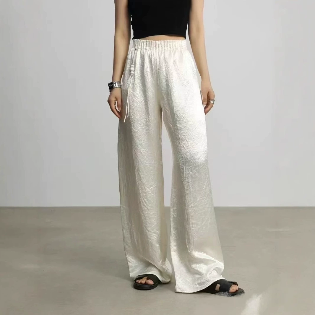 Retro fashionable trousers, elastic waist