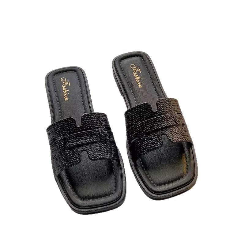 Women's Summer Sandals H-strap Flat Non-slip Fashion Slippers_voghion.com