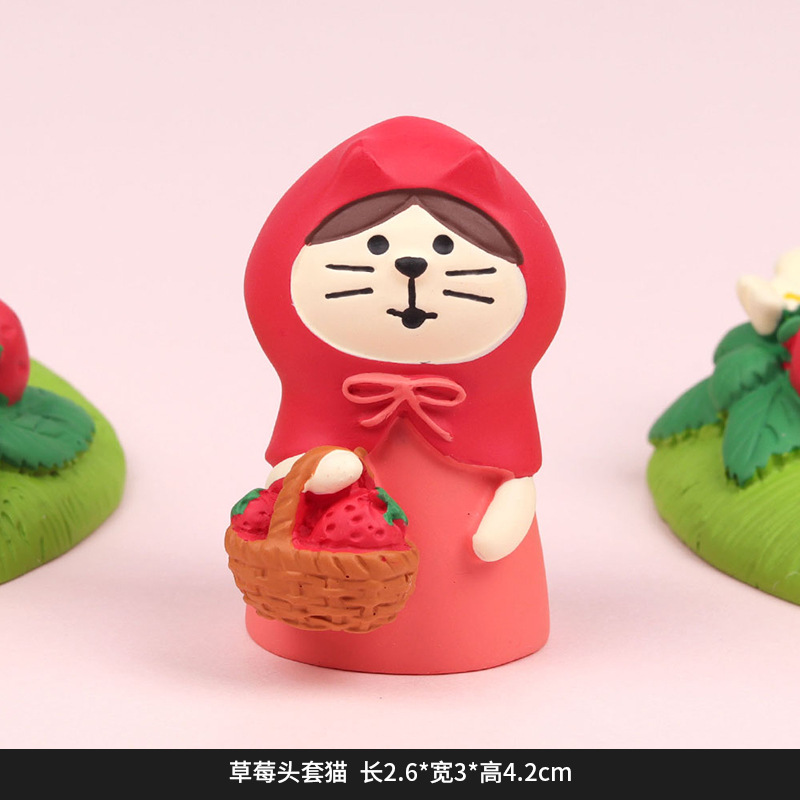 FZ2242-4 딸기 머리띠 고양이