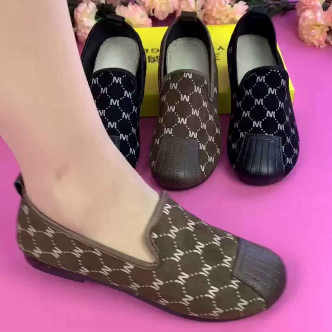 Тканевая обувь Old Beijing, весенне-осенняя женская обувь, ленивые туфли без шнуровки, Женская ароматная обувь на мягкой подошве, Женская Повседневная Тканевая обувь, обувь для мам