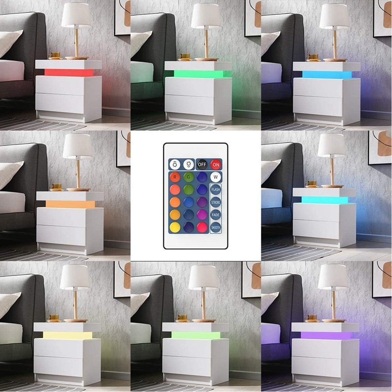 Dormitorio creativo mesita de noche moderno minimalista hogar pequeña mesita de noche con luz sala de estar sofá gabinete lateral