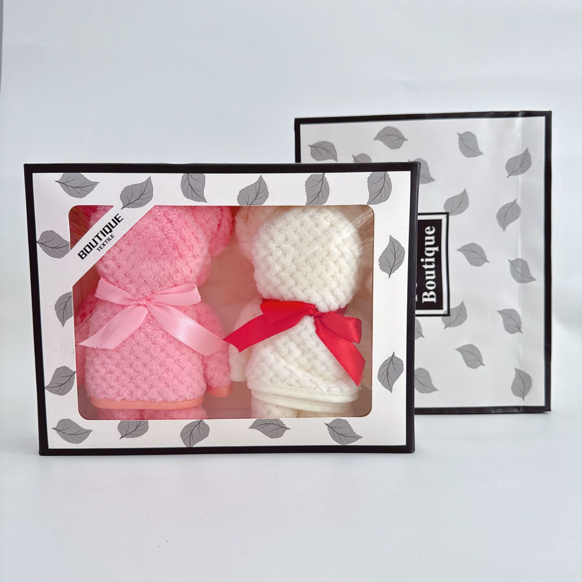 2 곰 진주 두 배 고급 잎 선물 세트