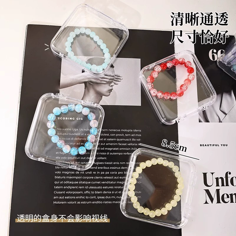 Bracelet, necklace, accessory walnut, transparent acrylic storage system, storage box