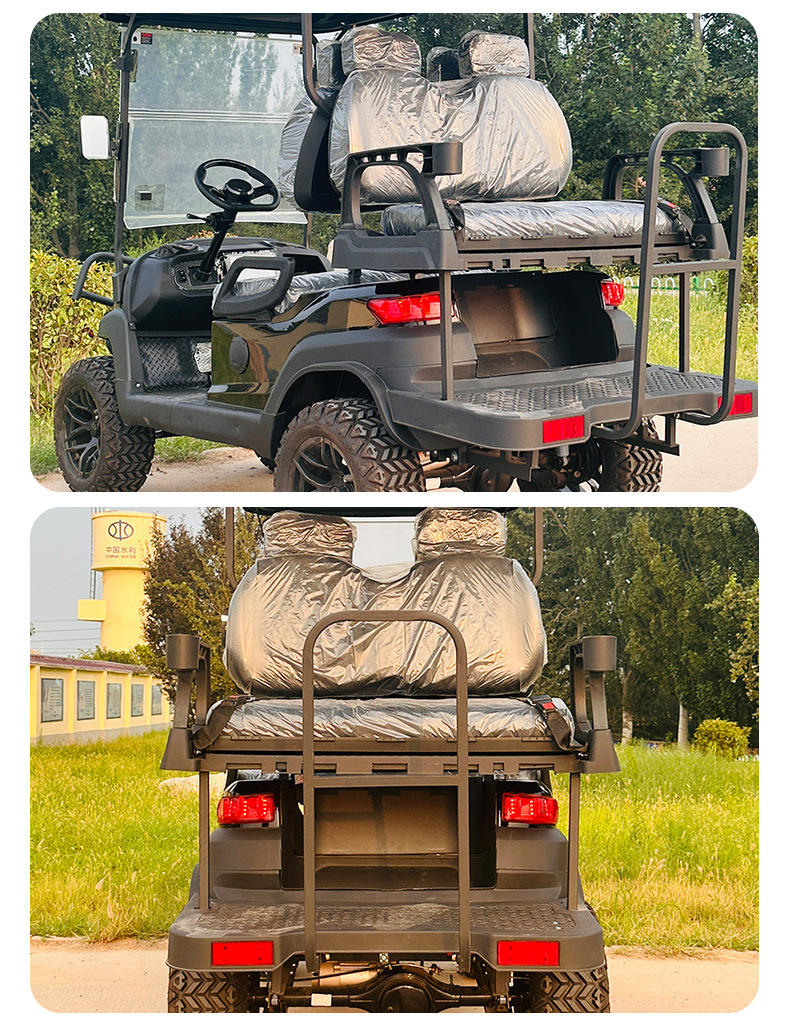Electric Golf Cart Tourist Attraction Four-Wheel Sightseeing Car Factory Direct Sales Foreign Trade Export 4 Seats Cross-Border