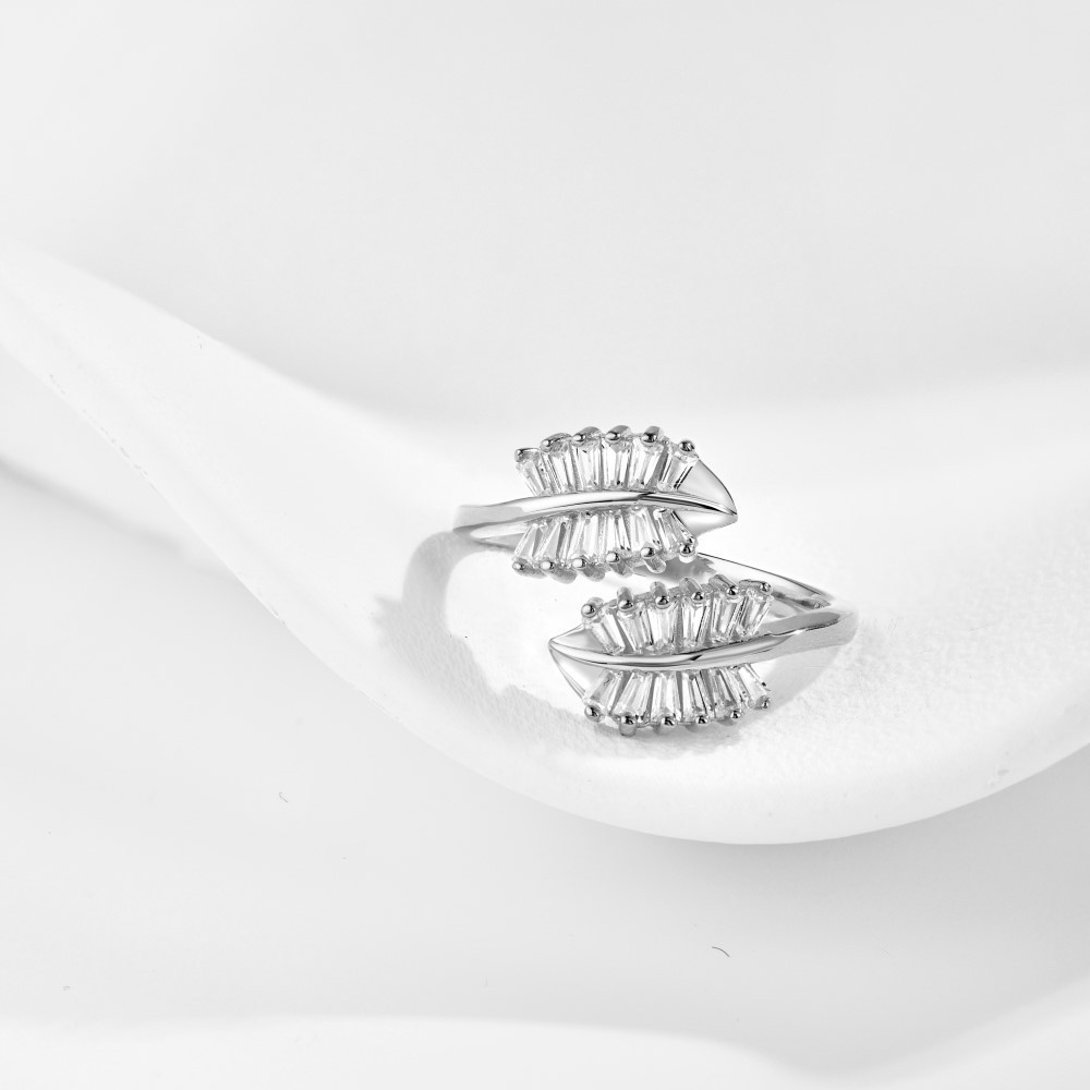 6g Weight Zircon Inlay Material Open Rings Classification Adjustable Ring Size 1 Piece Quantity Holiday, Daily Occasion 925 Sterling Silver Material Geometric Pattern Women's Gender Plating, Inlay Design Basic, Modern Style, Classic Style Style 925 Sterling Silver Zircon Geometric Open Rings 12