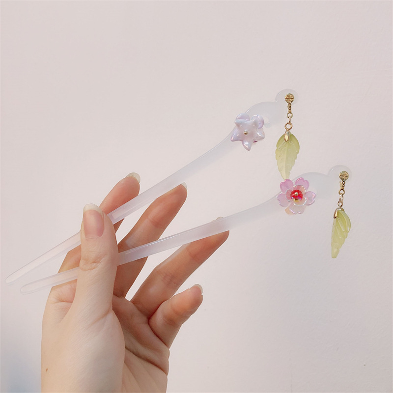 Nuevo estilo chino flores pastillas de cabello cabeza de bola simple primavera pastillas de cabello para mujeres vestidos chinos antiguos accesorios cheongsam toques al por mayor