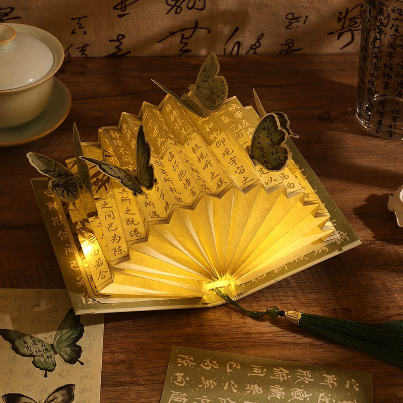 寓见诚品 Handmade DIY Creative Book Lantern Pen Ink Handbook Series National Wind Creative Form Book Lantern wholesale