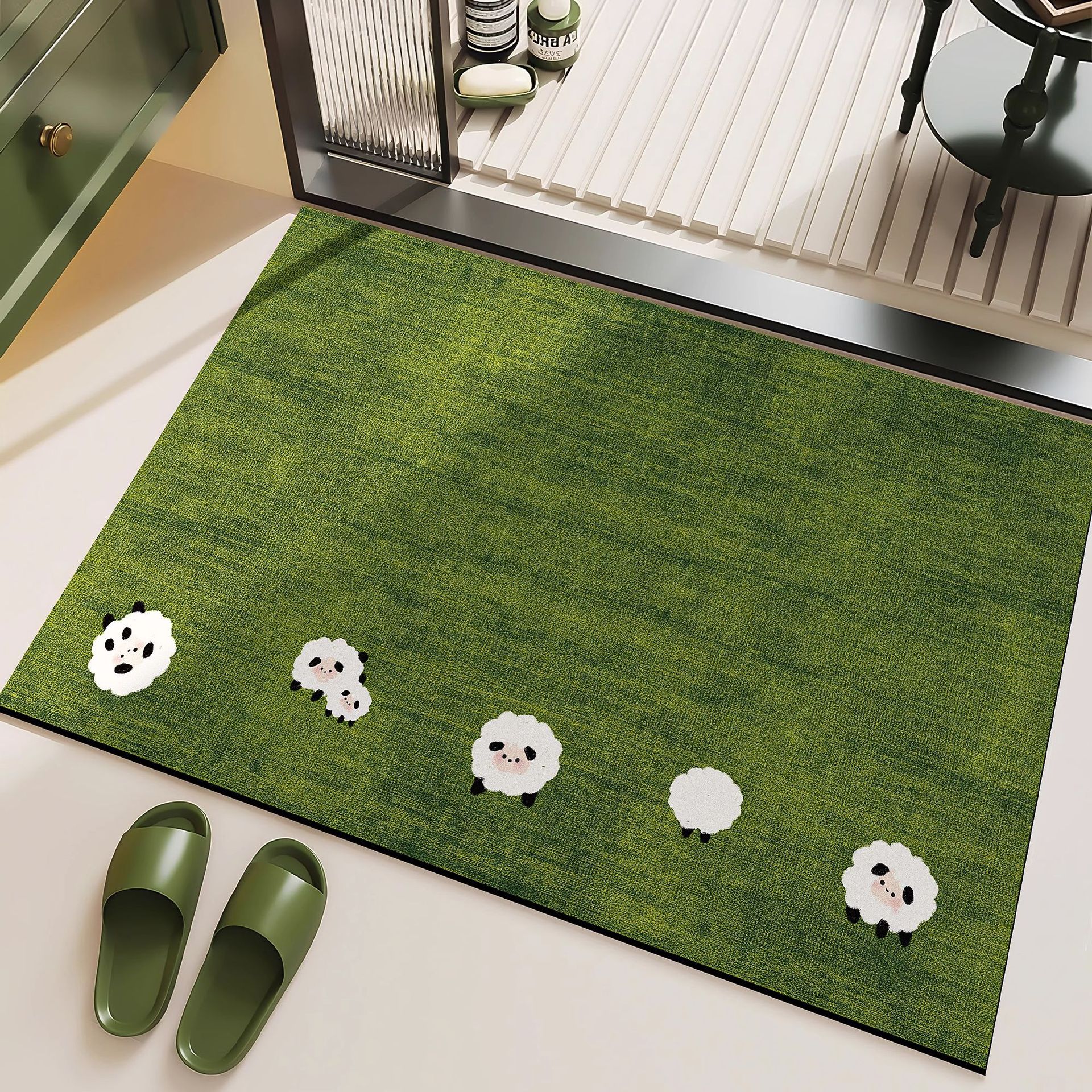 Alfombrilla absorbente de baño Alfombrilla para el hogar del baño Alfombrilla antideslizante de secado rápido del inodoro del barro de diatomeas animal de dibujos animados